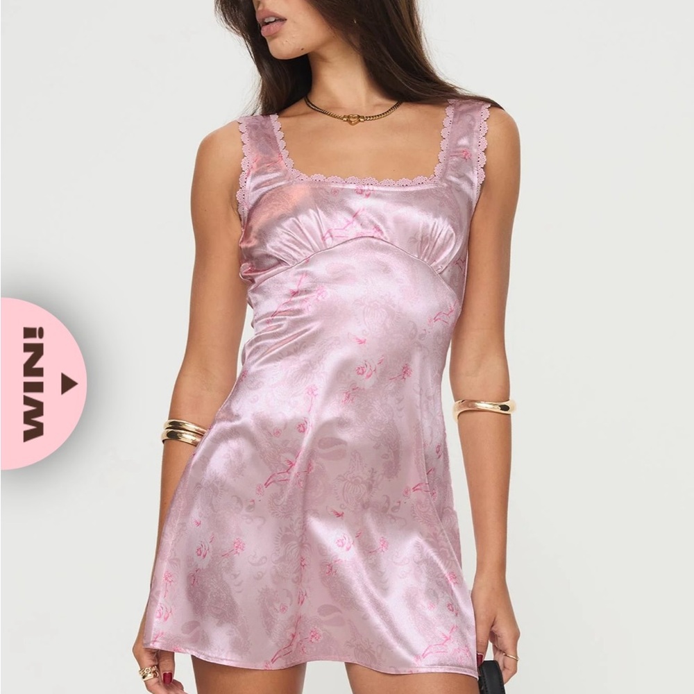 Princess Polly Pink Lace Trim Dress - Picture 2 of 7